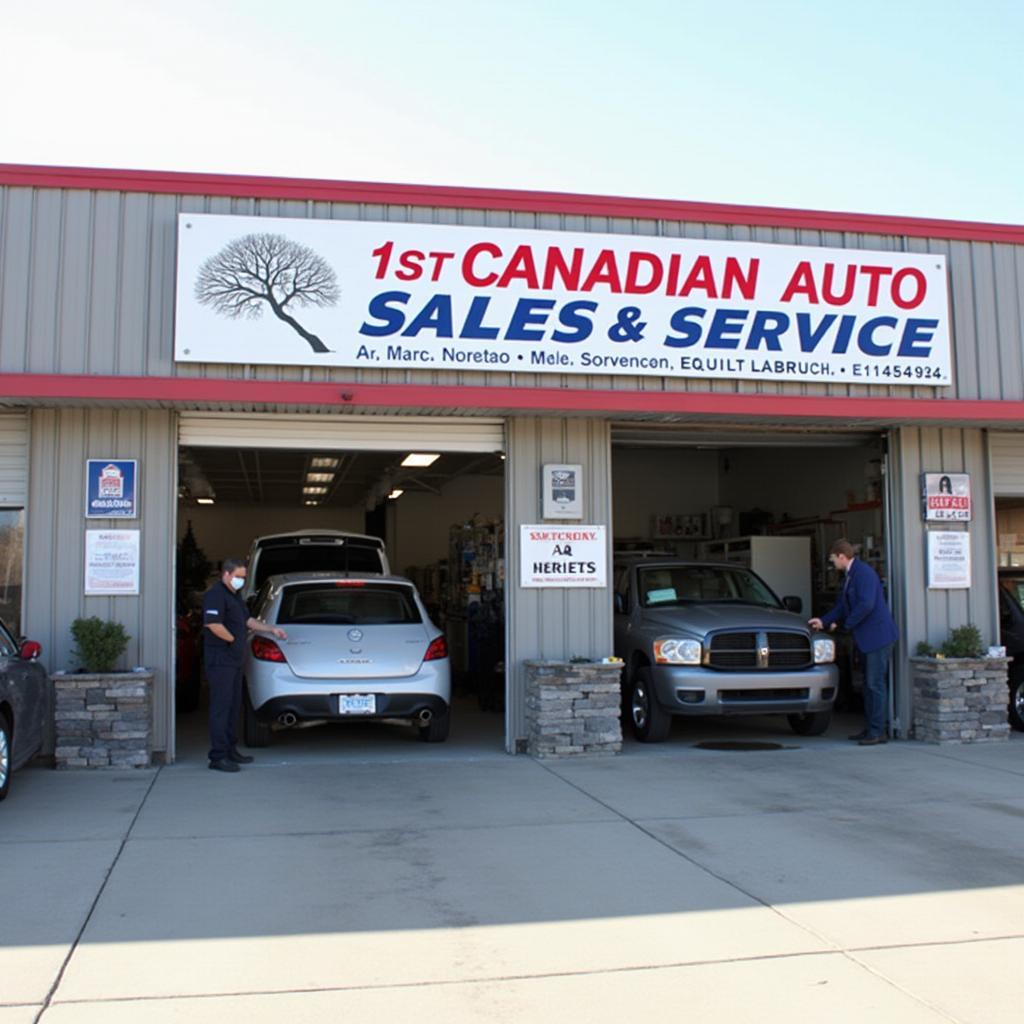 Edmonton auto shop storefront