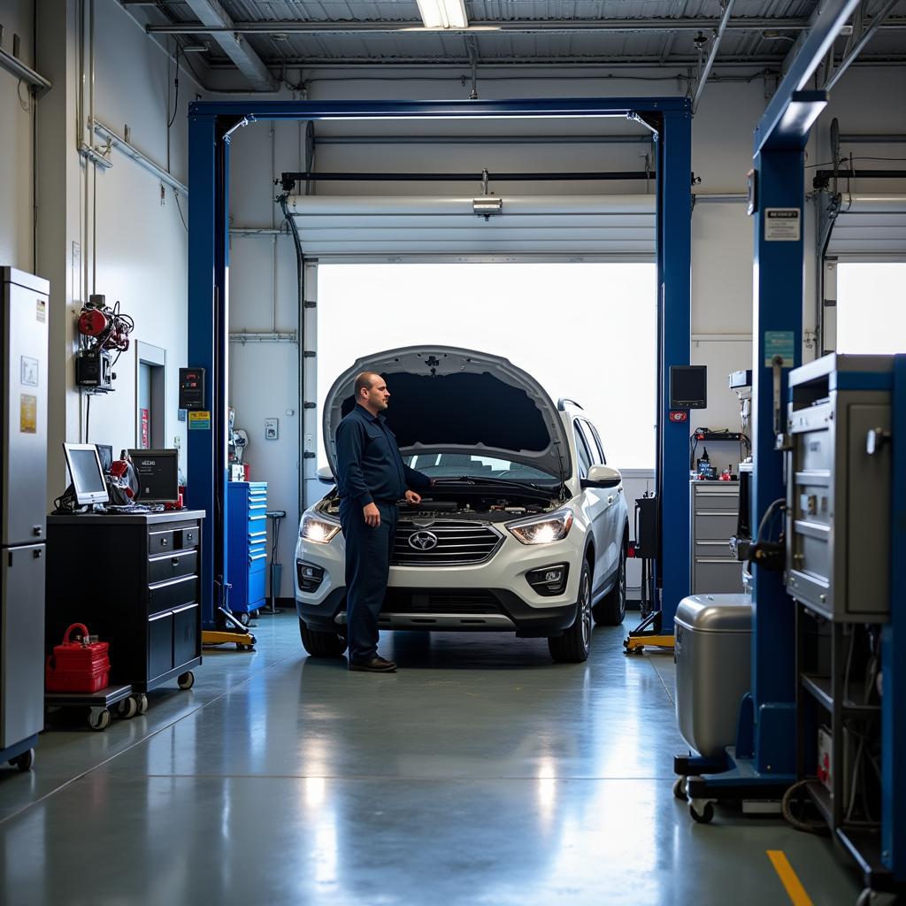 Modern Auto Repair Bay at 2a & hm Auto Service and Body Shop