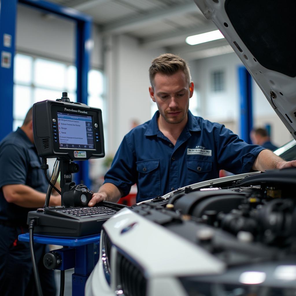 Clean and modern auto service center at 30 West Auto Sales