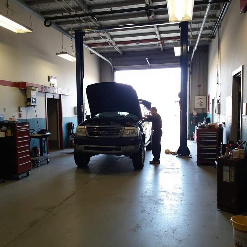 Service bay at 44 Auto Mart Service Center Bardstown KY