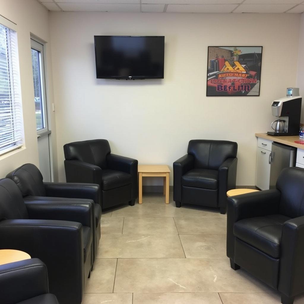 Comfortable customer lounge at 44 Auto Mart Service Center