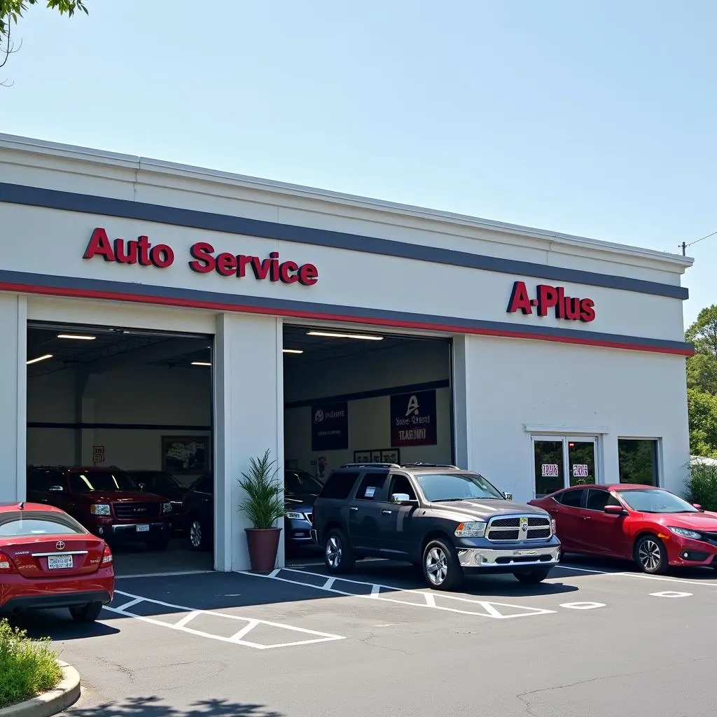 A Plus Auto Service Center Exterior in Gilroy CA