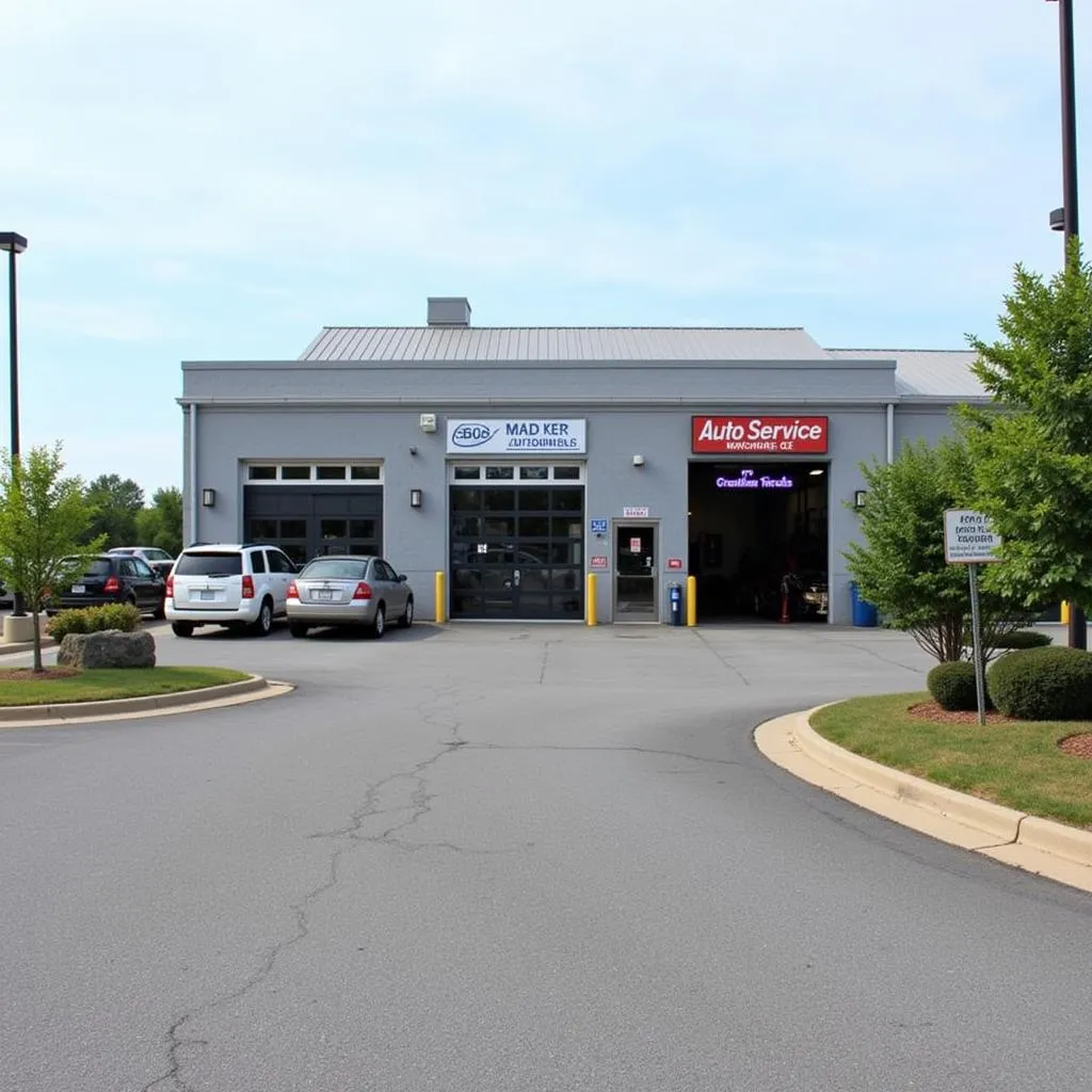 Exterior view of A Plus Auto Service in Rockville, MD