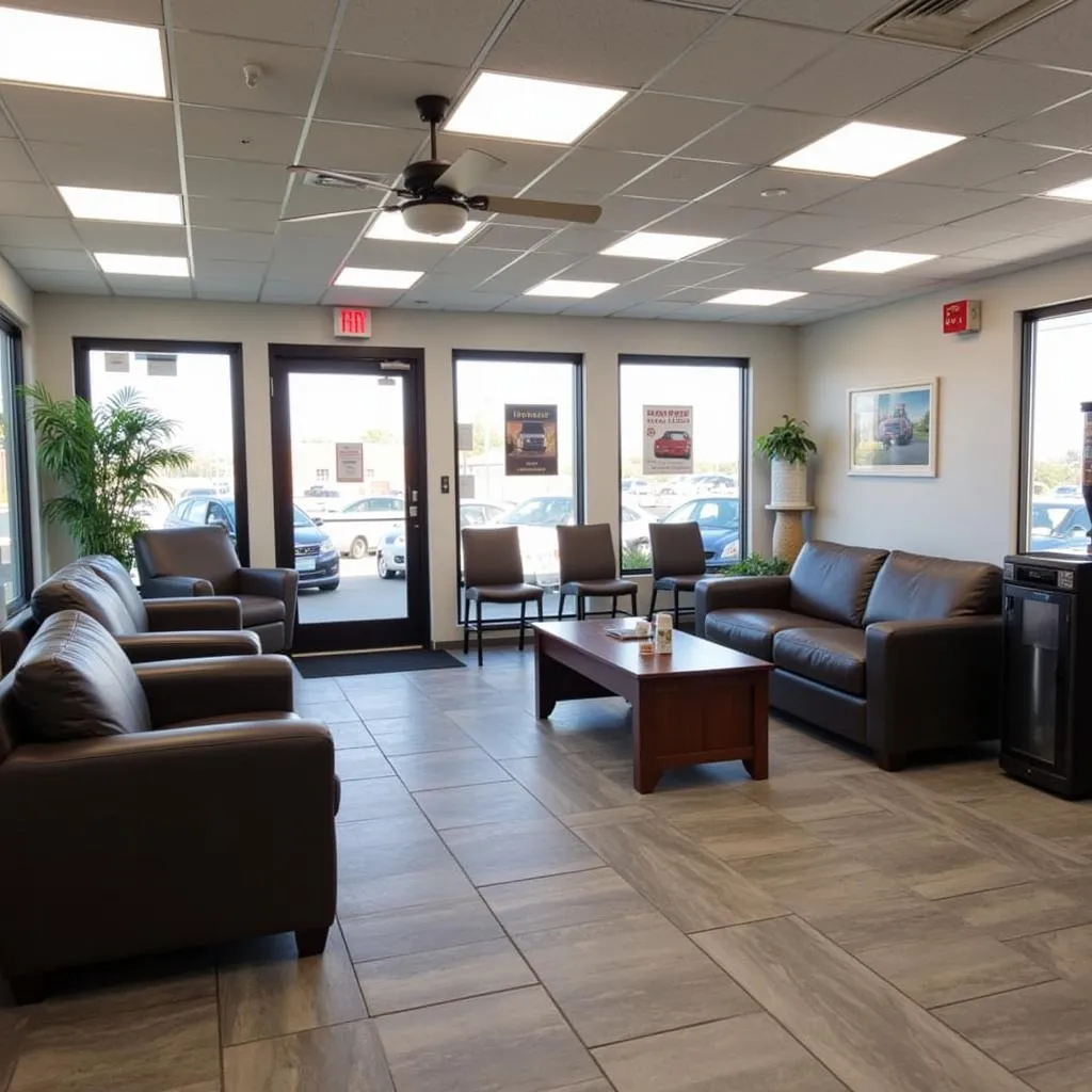 Comfortable waiting area at A Plus Auto Service