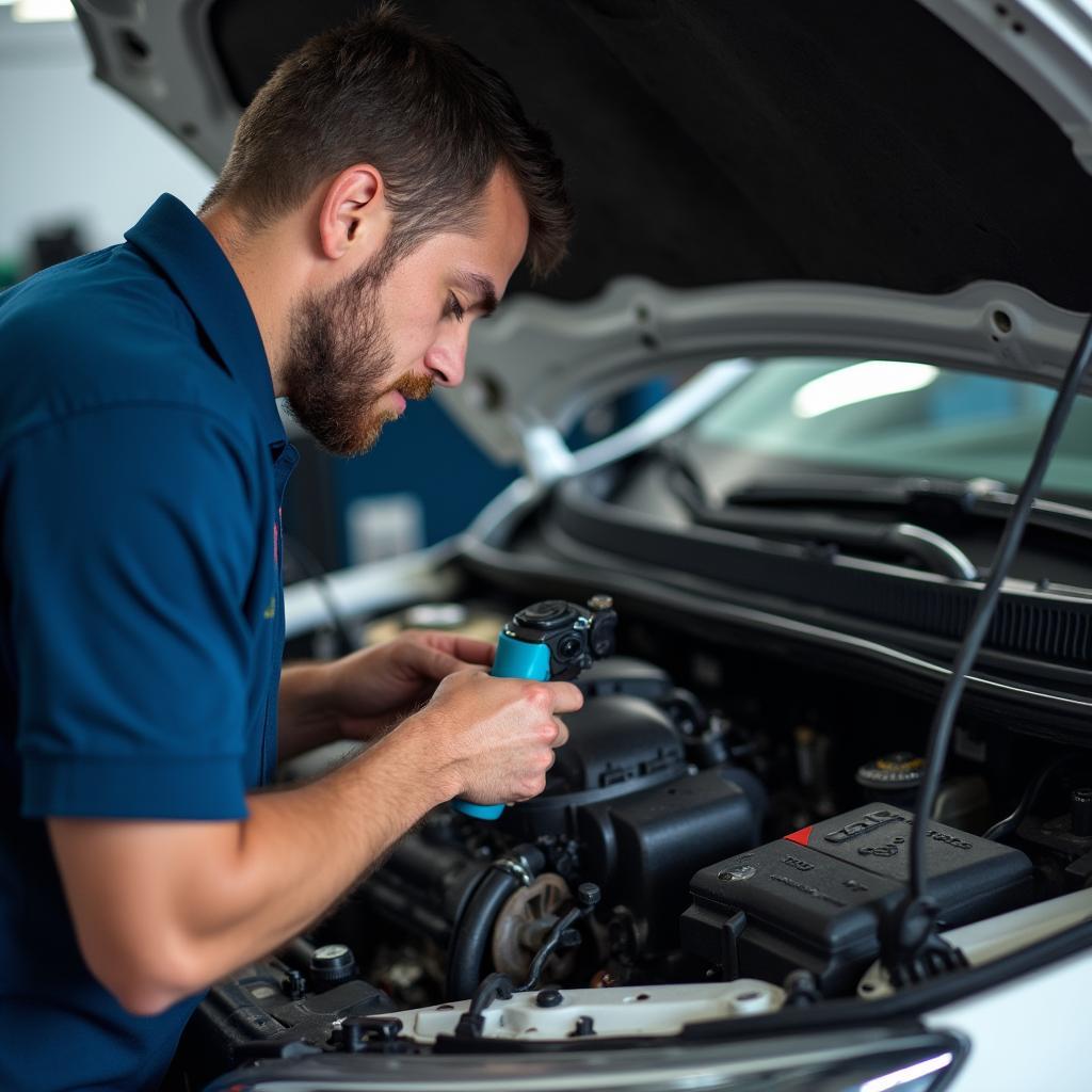 A1 Auto Service Calgary Technician Working