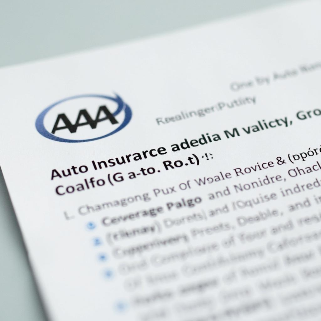 AAA Auto Insurance Policy California