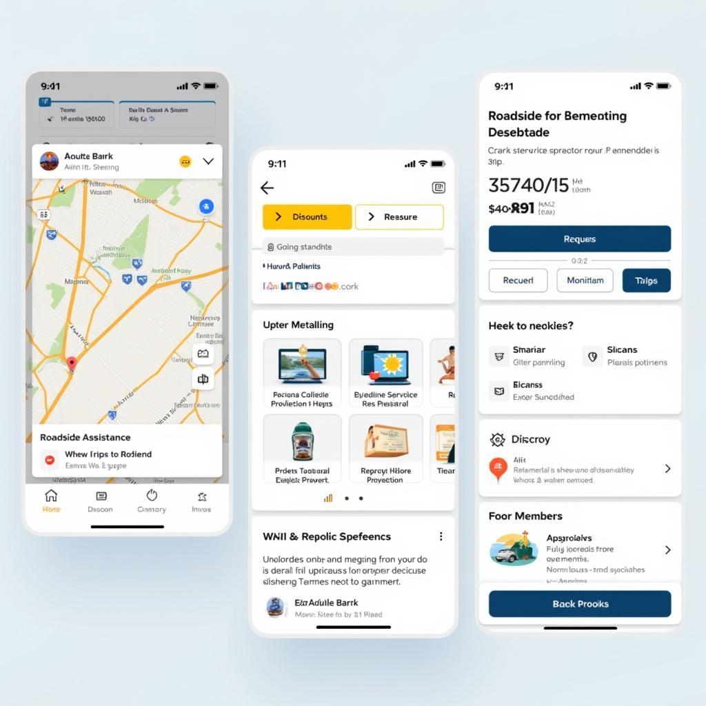 AAA Mobile App Interface