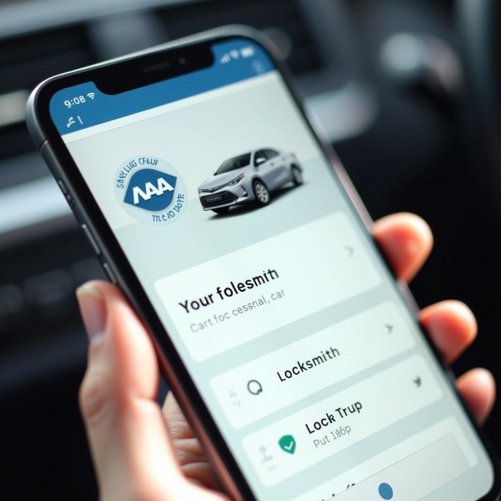 Requesting AAA Locksmith Service Through the Mobile App