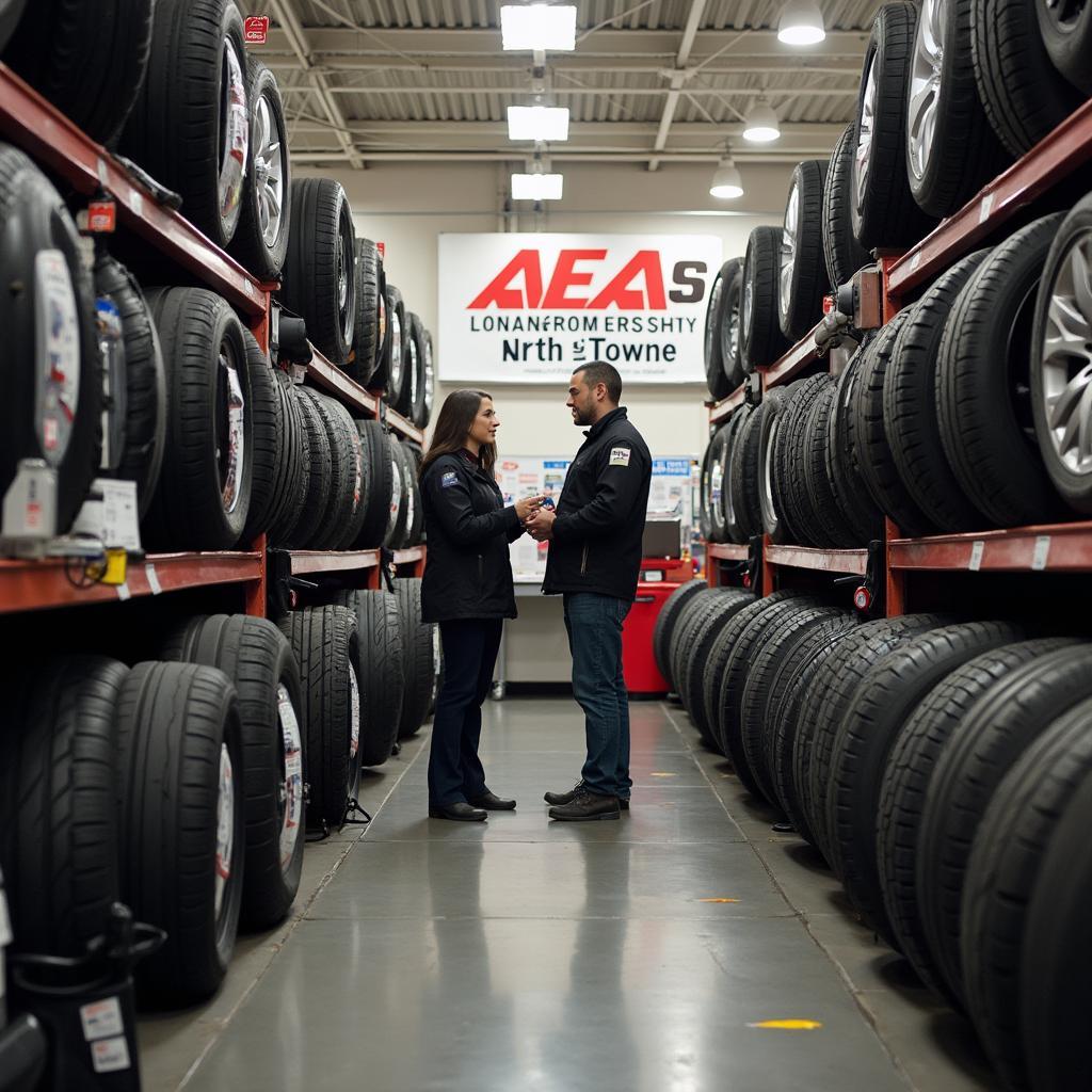 AAA Tire & Auto Service North Towne - Tire Display and Customer Service Counter