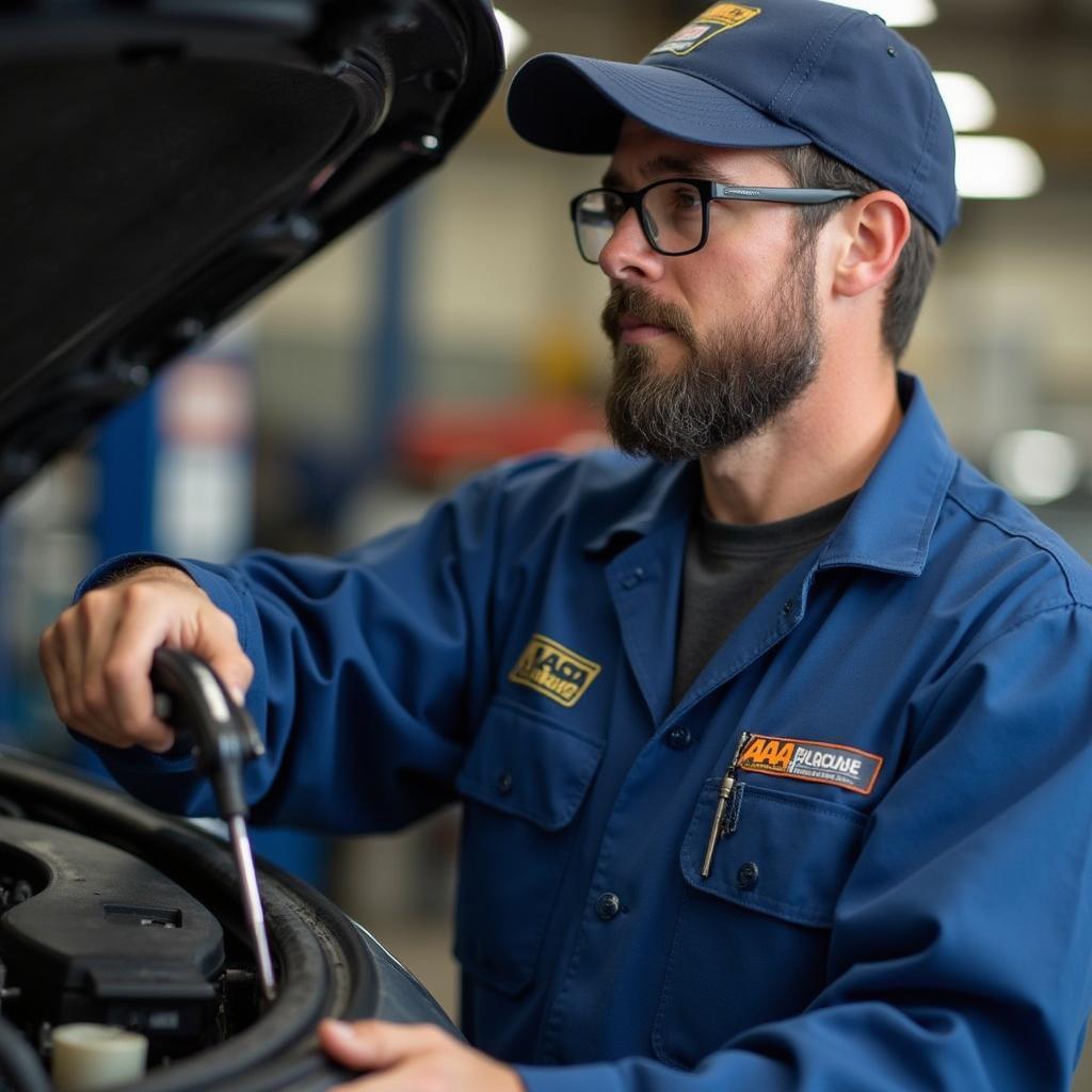 AAA Tire & Auto Service Southington Mechanic Working