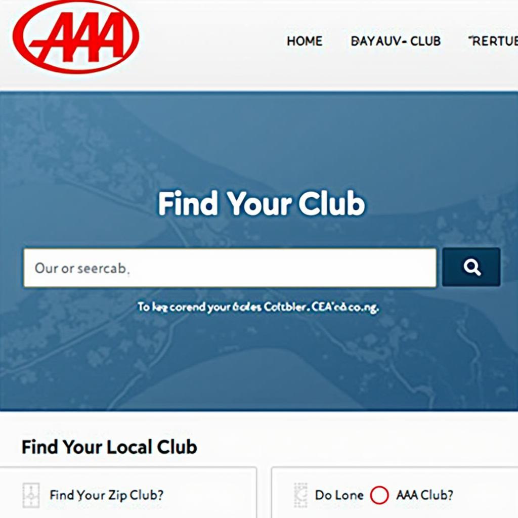 AAA Website Club Finder Feature