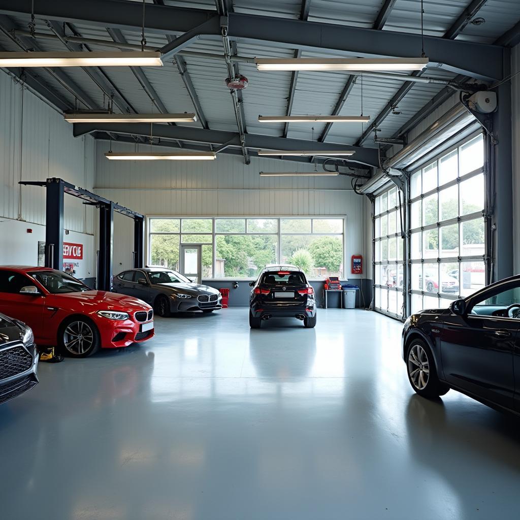 Modern auto service garage in Wymondham