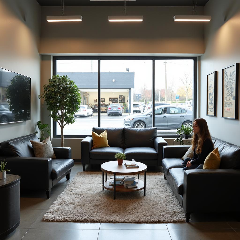 Comfortable waiting area at abc tyres & auto service centre