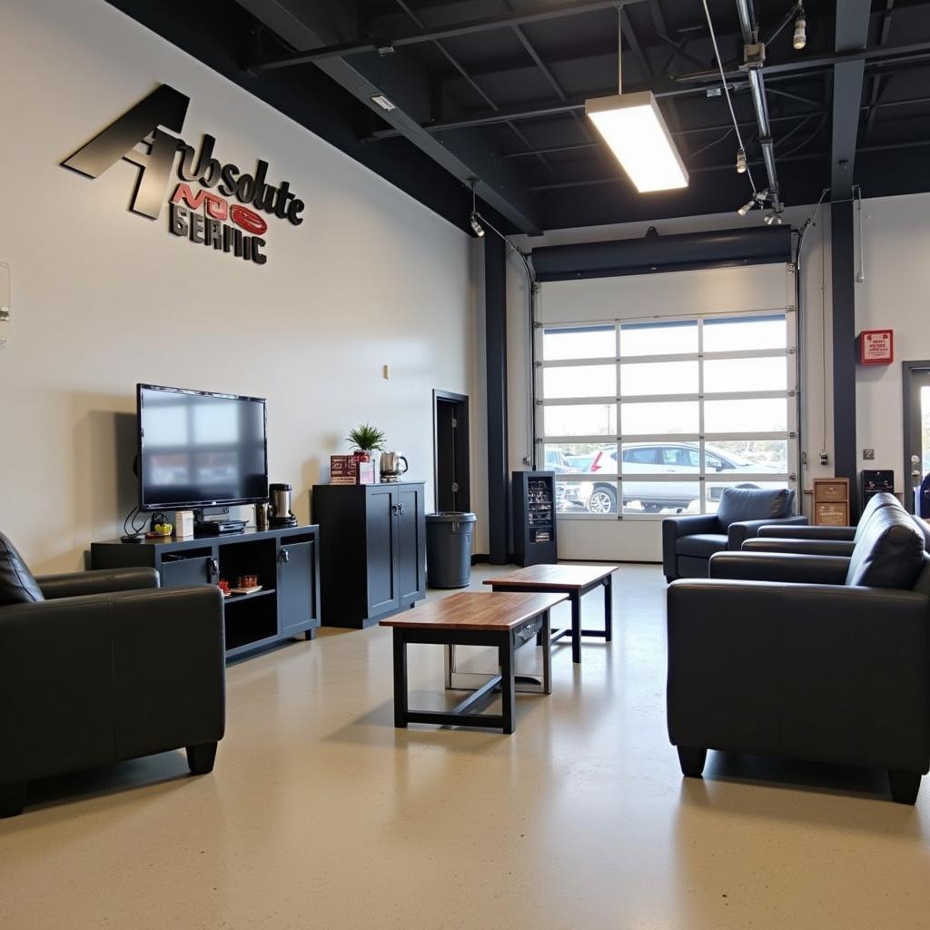 Comfortable and inviting customer lounge at Absolute Auto Service