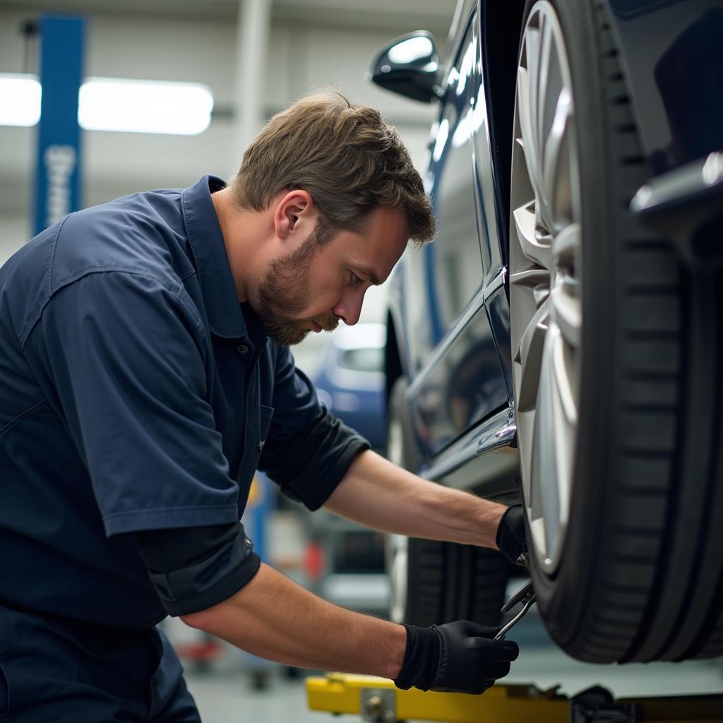 ABW Auto Service Milpitas Technician Working 