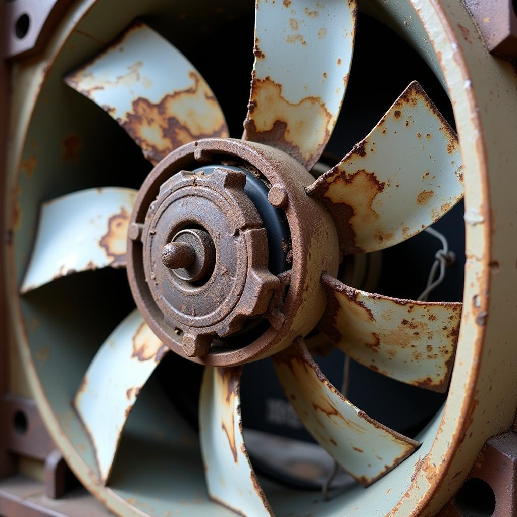 Damaged AC Condenser Fan Motor