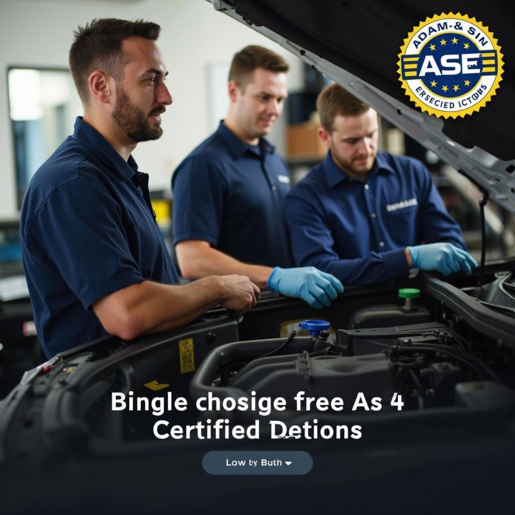 Skilled technicians working on a vehicle at Adam & Son Auto Repair