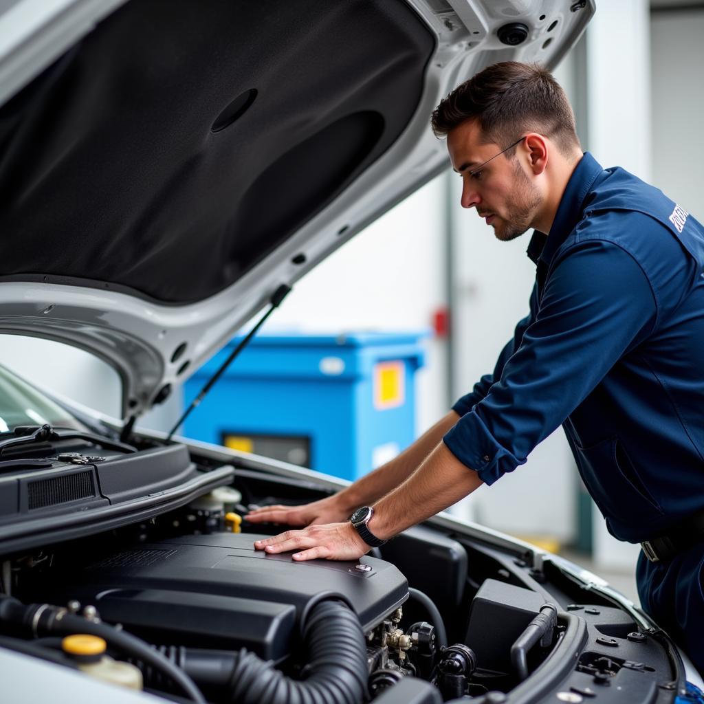 Advance Auto Service Technician at Work