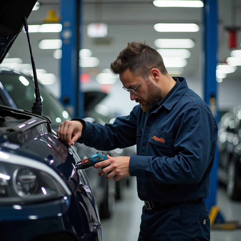 AGT Auto Service Wilshire Technician Working