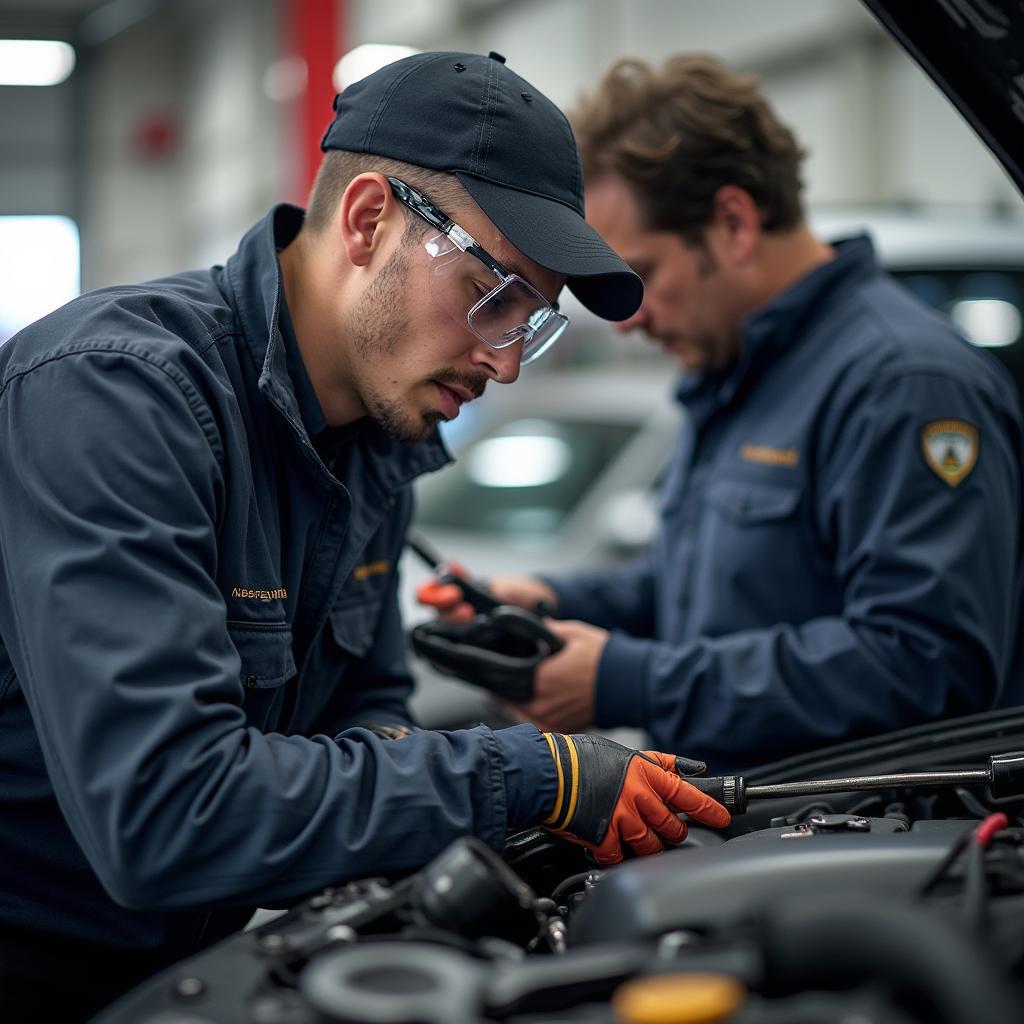 Ahrens Auto Service Gainesville FL Technician Working