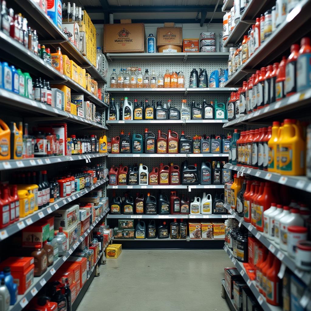 Aiea auto parts store shelves stocked with various car parts