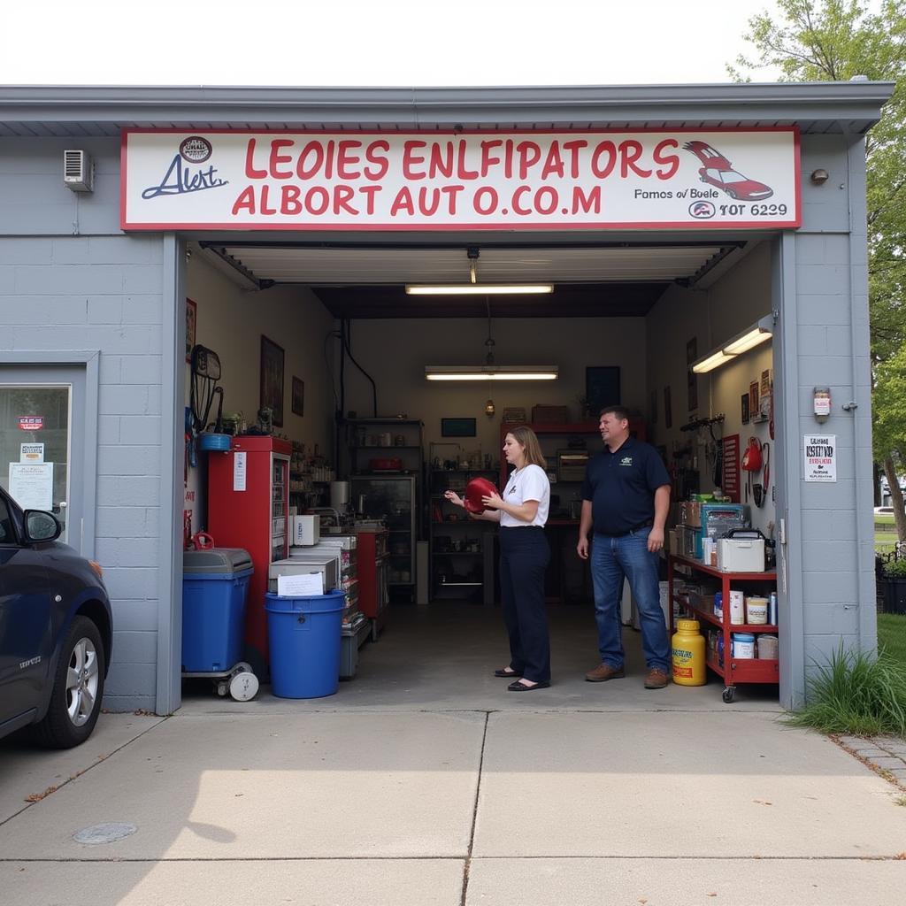 Albert Auto Service Shopfront in Cedar Rapids, Iowa