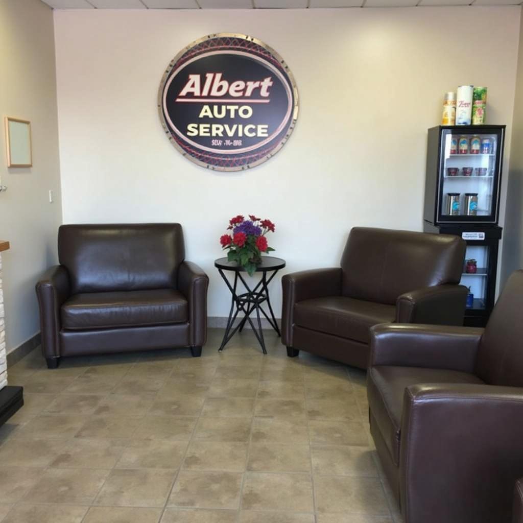 Comfortable and Modern Waiting Area at Albert Auto Service Inc