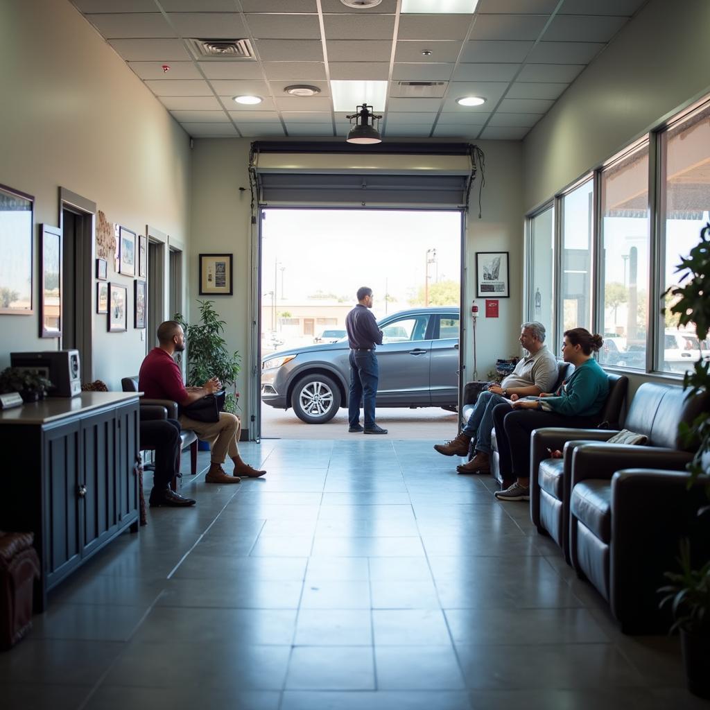 Interior of a professional Albuquerque auto glass shop