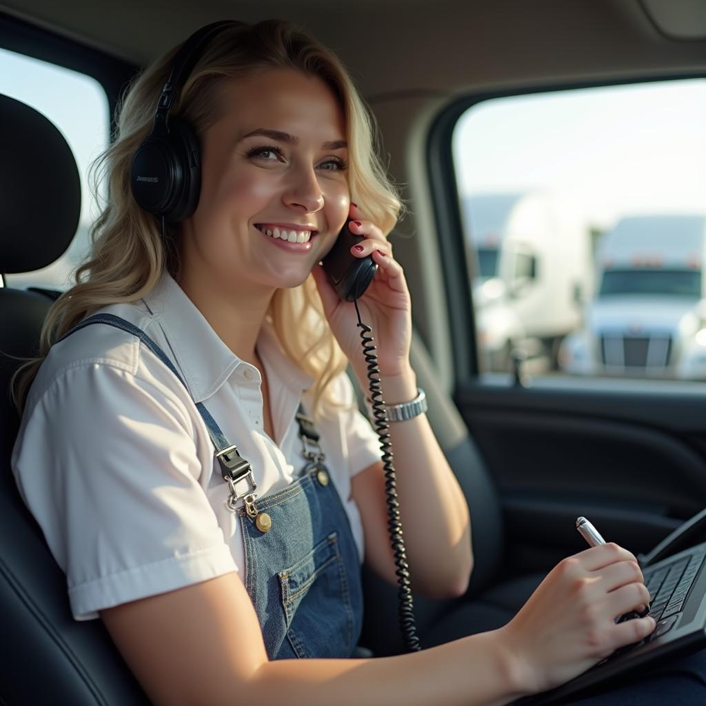 Alexander Towing dispatcher on the phone