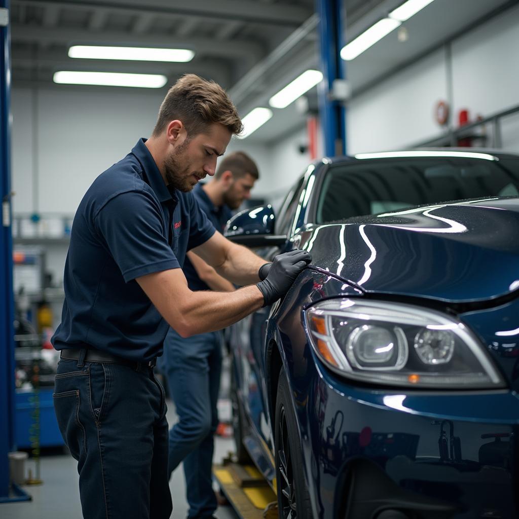 Experienced Auto Service Technicians at Work