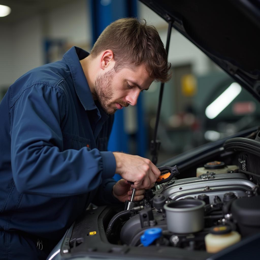 Experienced Auto Service Technician at Work in Marlborough MA