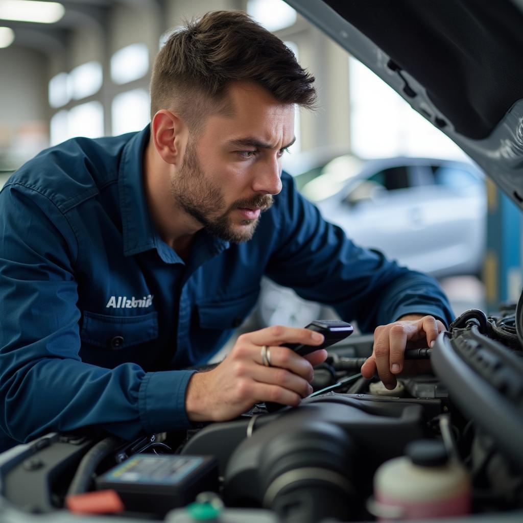 Certified Technician Performing a Multi-Point Inspection