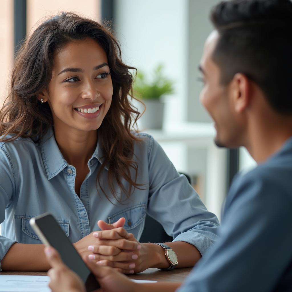 Allstate Customer Service Representative Assisting Customer