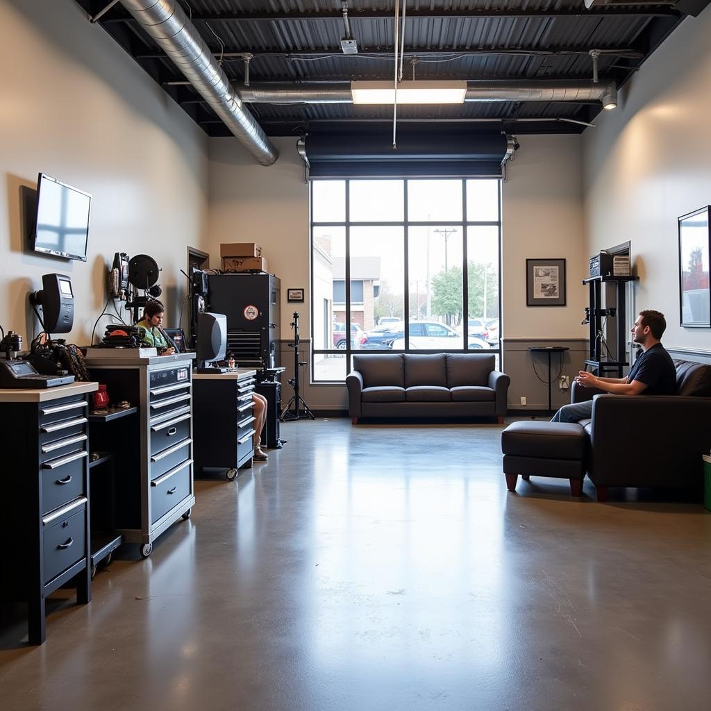 Modern and Clean Auto Service Shop Interior in Alpharetta