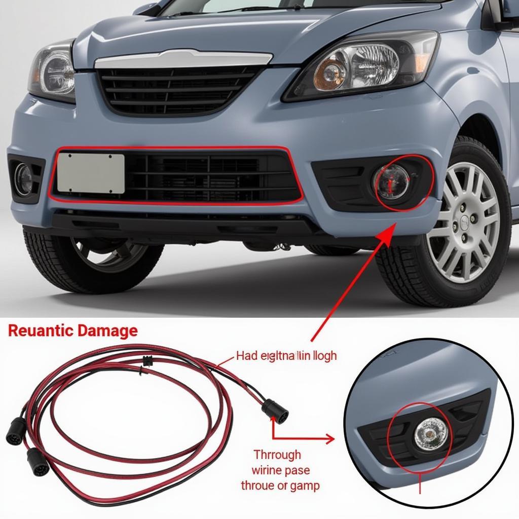 Inspecting the Wiring Harness of an Alto Fog Lamp