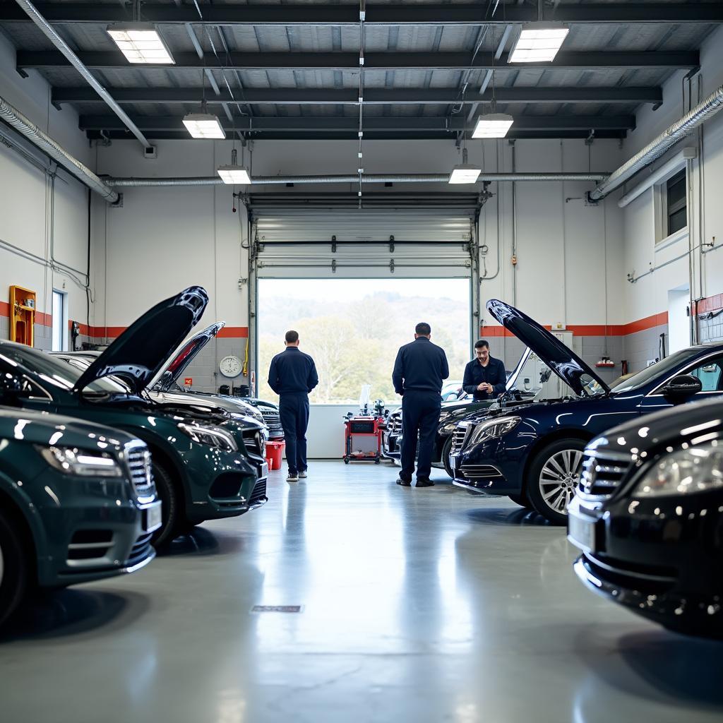 Modern and well-equipped auto service garage in Altrincham