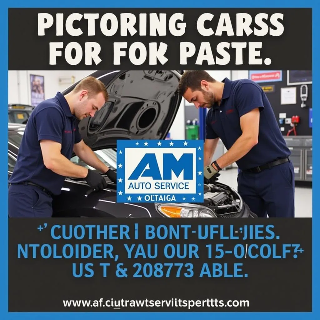 AM Auto Service Odessa TX technicians working on a car