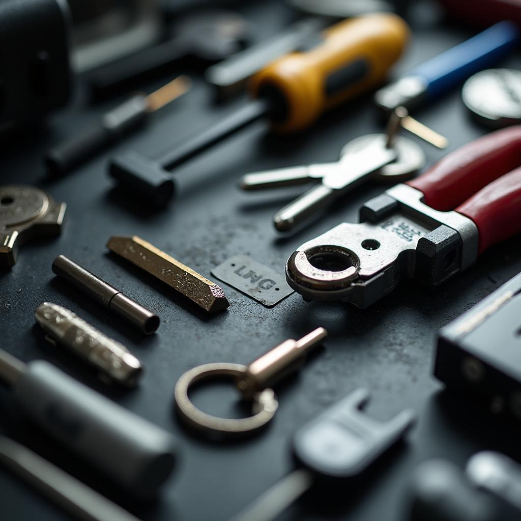 Professional tools used by an Anchorage locksmith