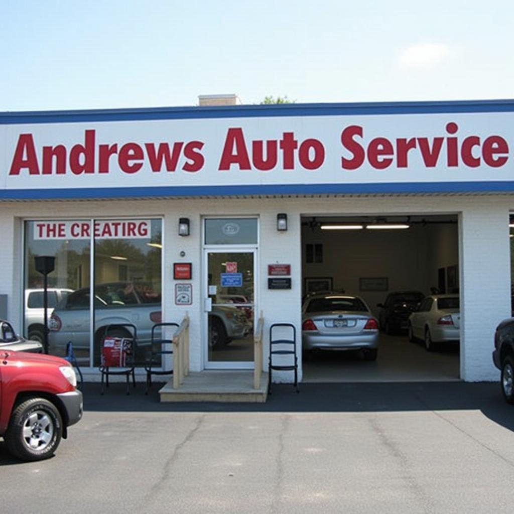 Andrews Auto Service shop front in Jenison MI