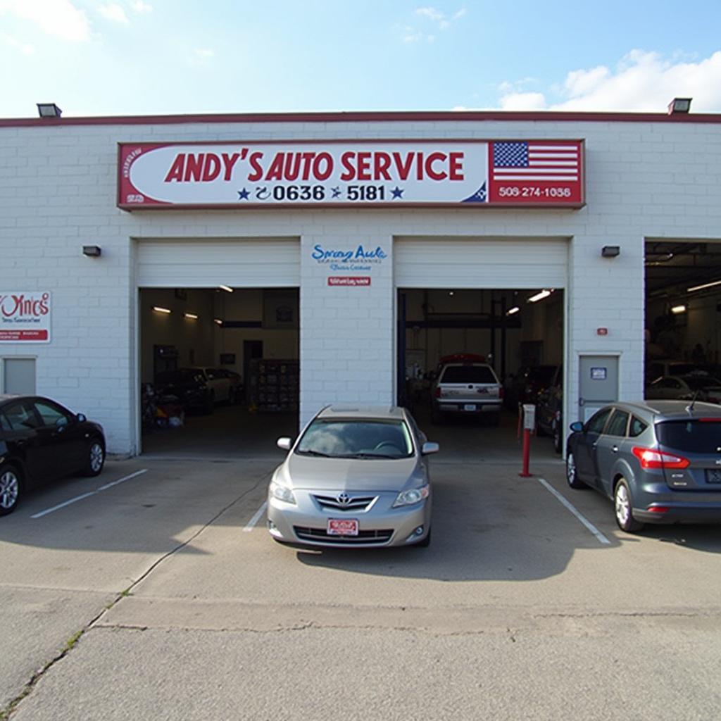 Andy's Auto Service Shop Front