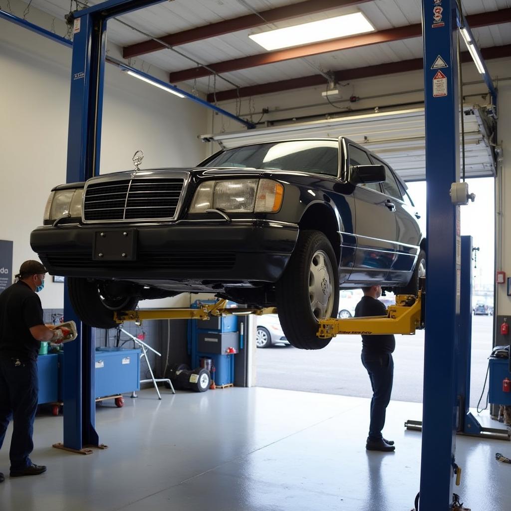 Car Undergoing Service at Anglers Auto Service