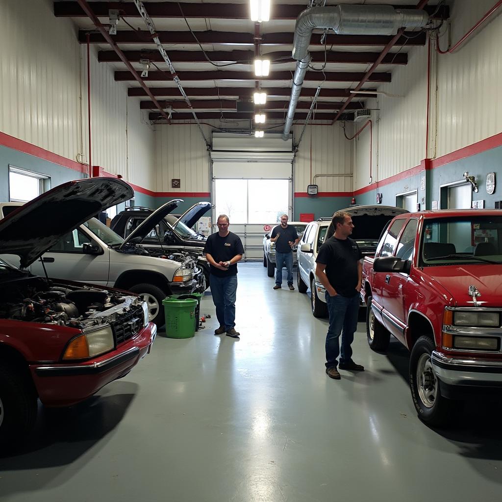 Antigo auto service shop in action