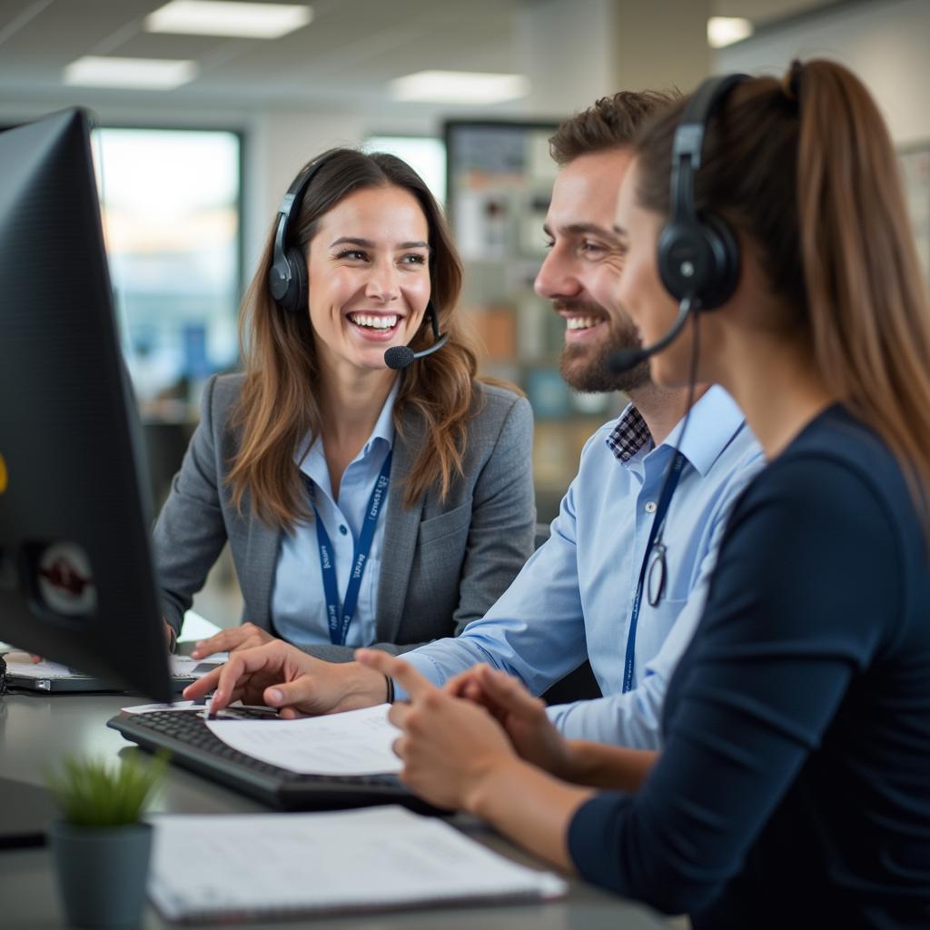 Friendly customer service representative at Aposta auto service