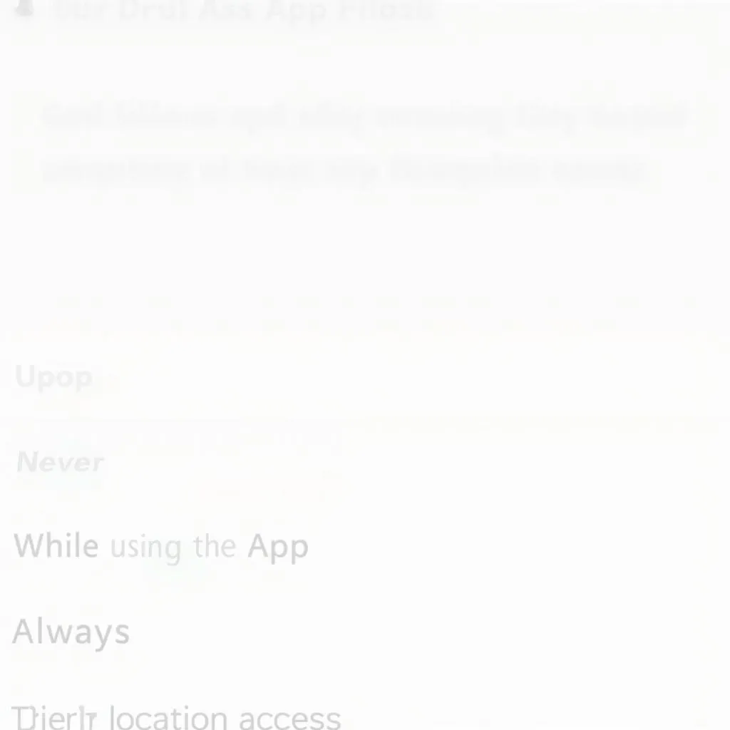 App Location Access Options on iPhone