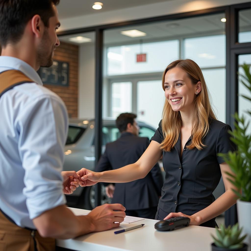 Friendly customer service representative at Appia Service Auto Srl