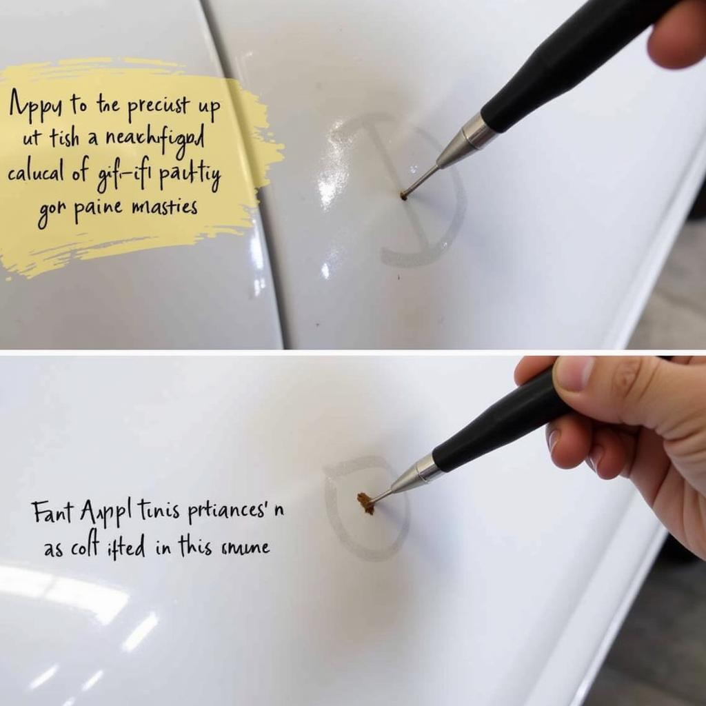 Applying Touch-up Paint to a Car Scratch