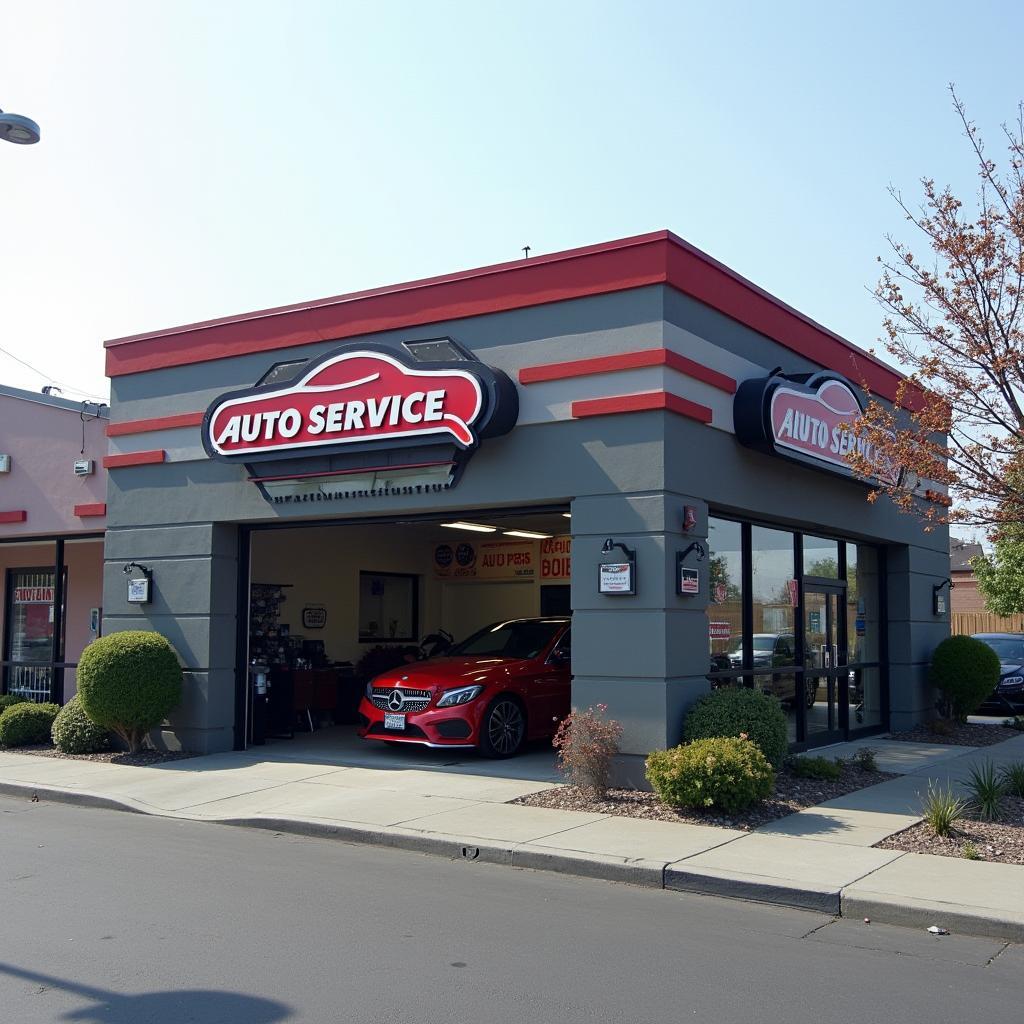 Modern and inviting storefront of Aria Auto Service in Richmond, BC.