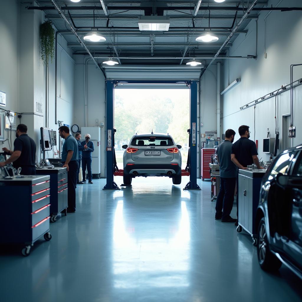 Modern and well-equipped garage at Arrow Auto Services