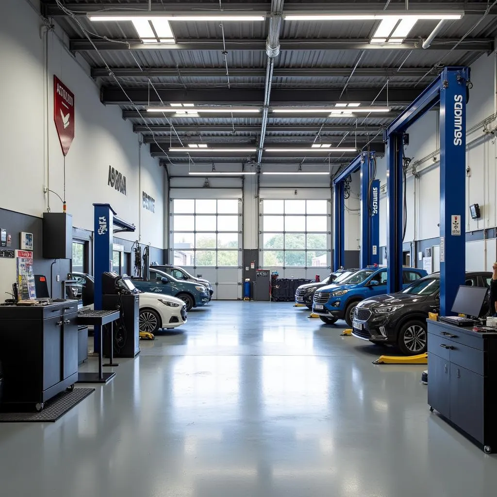 Modern and well-equipped garage at A S Auto Service in Vaihingen