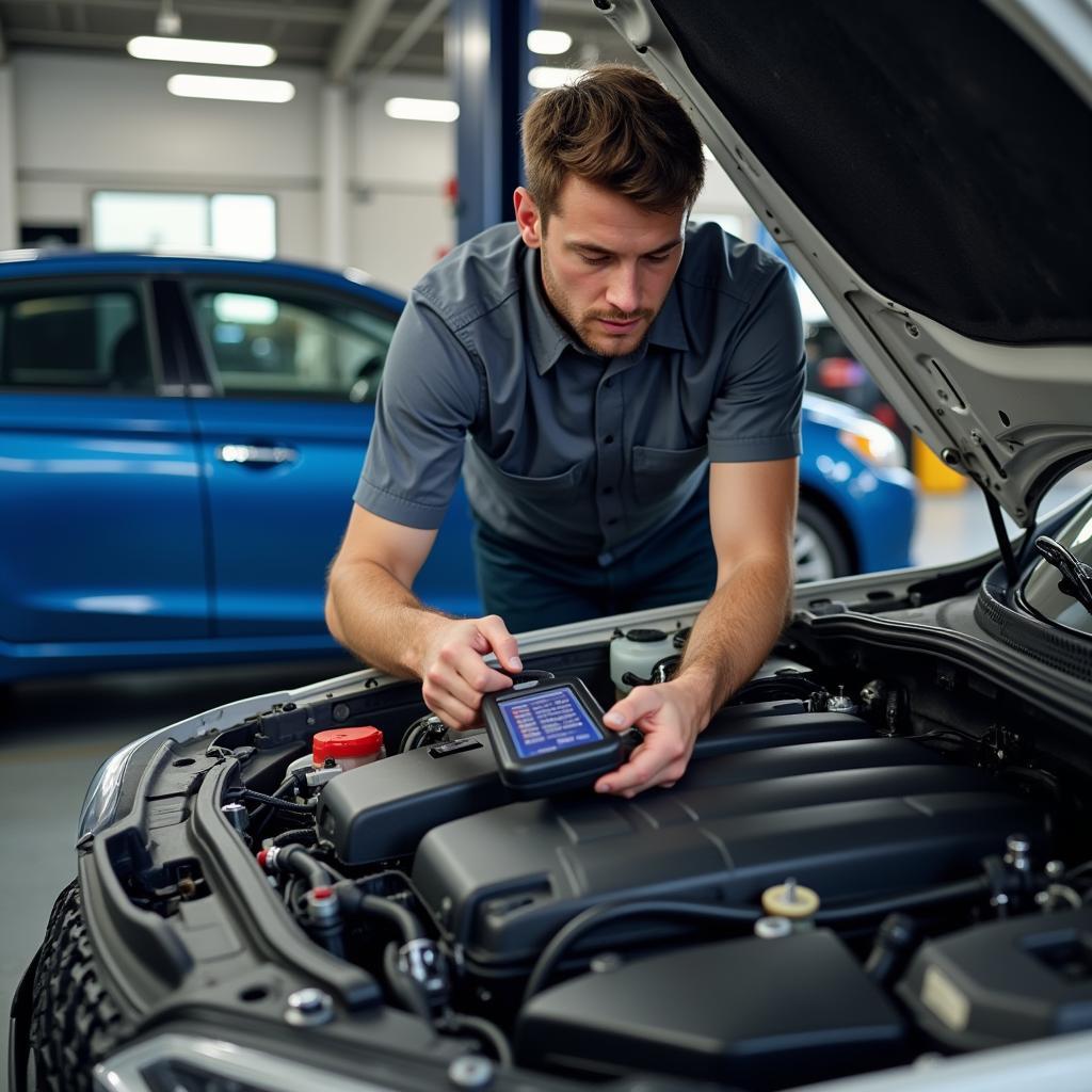 Mechanic Inspecting Car for ASAP Auto Repair near Azlee Place